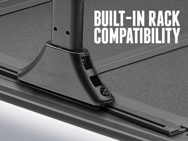 RealTruck BAKFlip MX4 TS Hard Folding Tonneau Cover w/ T-Slot Rails Review 1 BUILT-IN RACK COMPATIBILITY